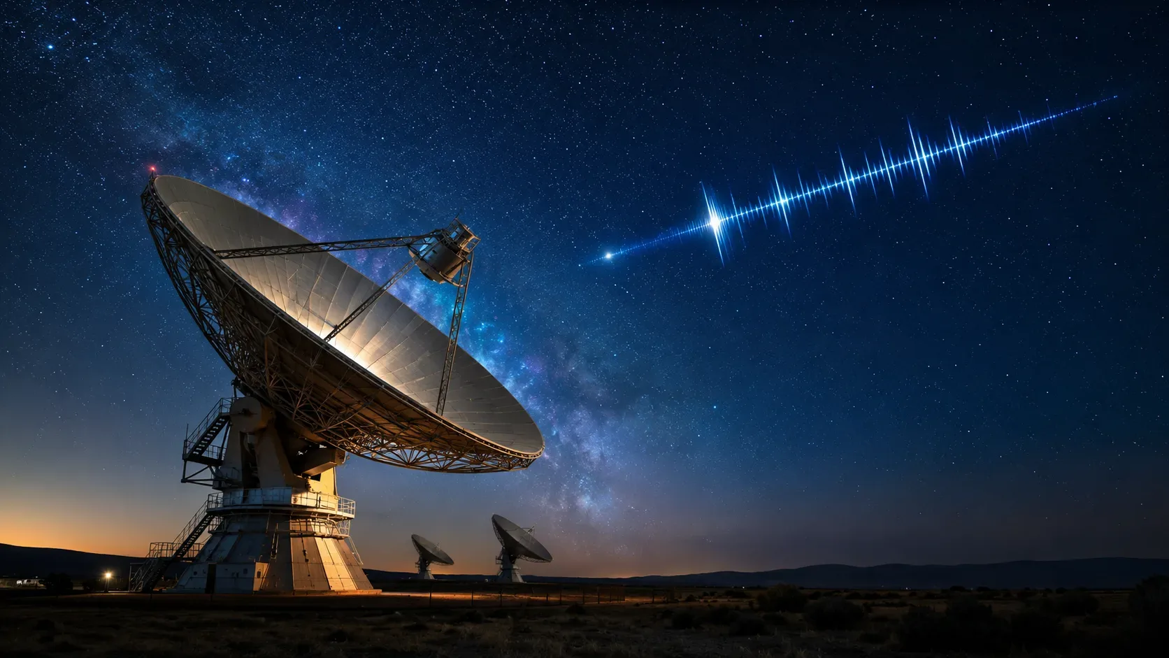 Impressão de dados do radiotelescópio Big Ear com a sequência 6EQUJ5 circulada e a anotação manuscrita “Wow!”