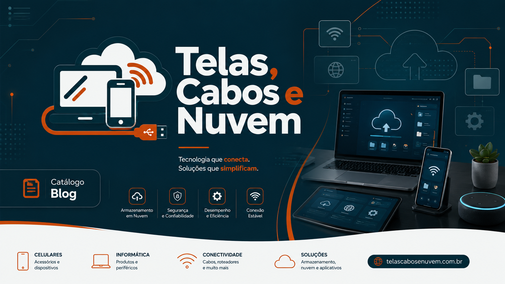 Capa do blog Telas, Cabos e Nuvem